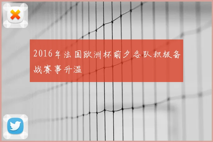 2016年法国欧洲杯前夕各队积极备战赛事升温